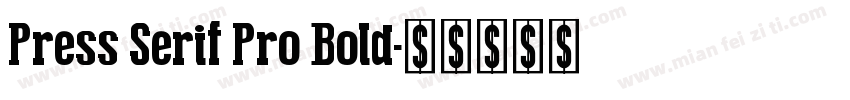 Press Serif Pro Bold字体转换